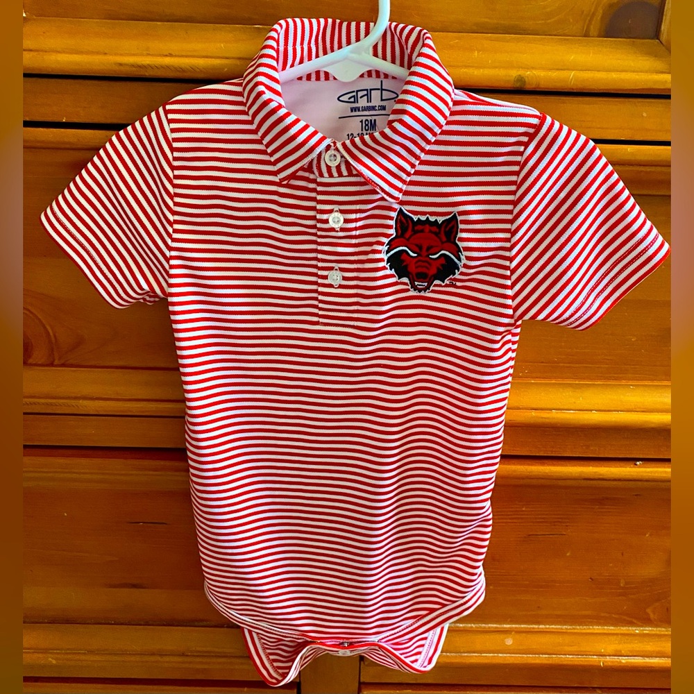 Arkansas State Red Wolves Infant Polo One-Piece NWOT